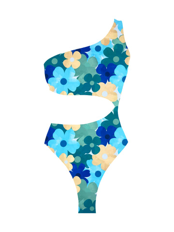 Cut-Out One Piece - Candy Blu